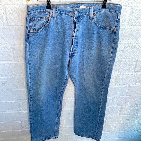 Vintage Levi's 501 Jeans Button Fly 5 Pocket Straight Leg Denim 36 X 30 - Picture 1 of 11